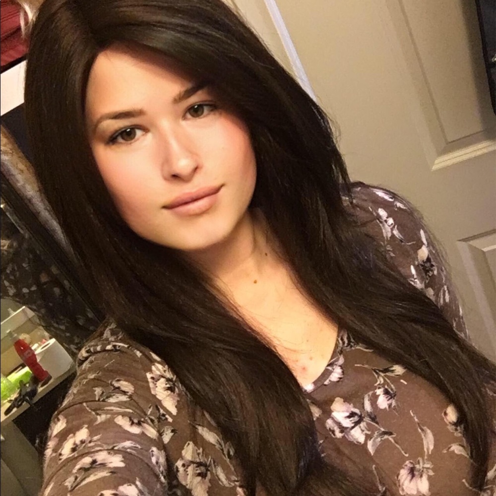 Dark brown lacefront wig